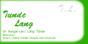 tunde lang business card